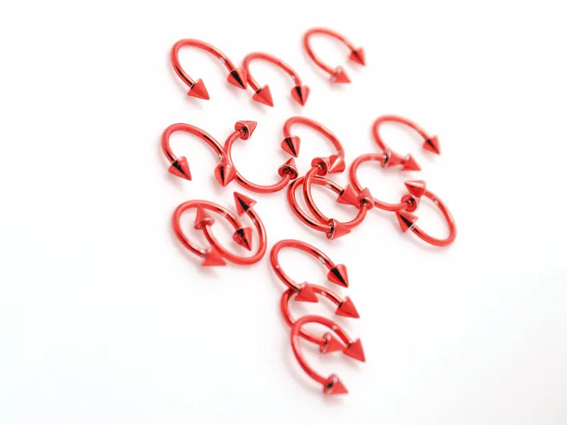 Круговые кольца с шипами cbr 10 шт. оптовые партии колец для перегородки губ пирсинг