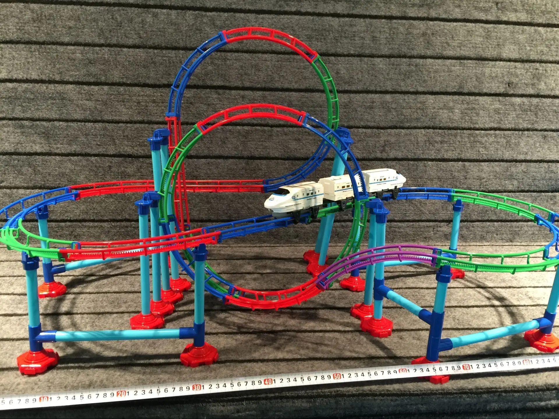 Electric Three-dimensional Children Puzzle Assembling Track Car With Light Educational Racing Tracks Toy For Kids Gift |