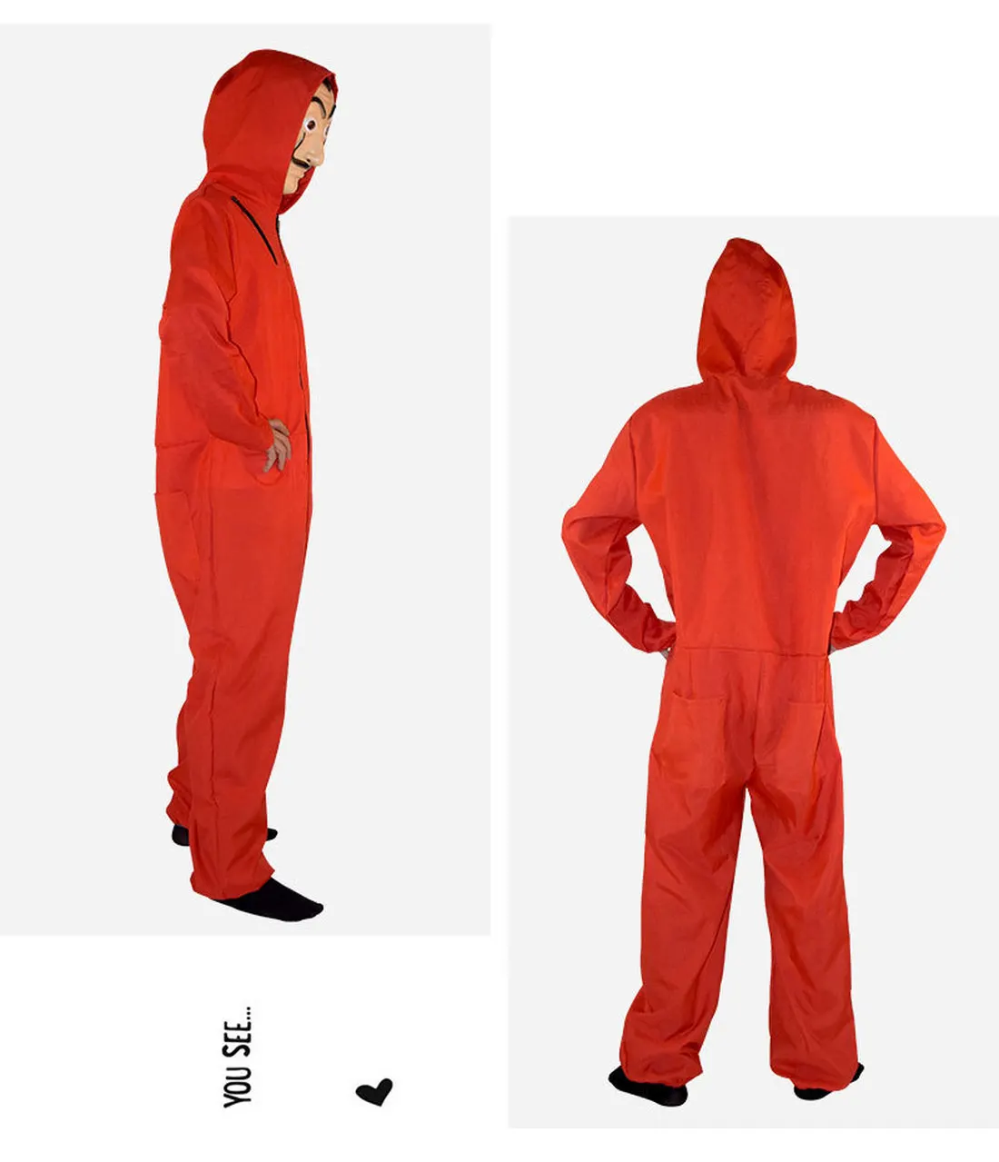 Костюм из фильма Сальвадора Дали 2019 маска бумажный дом костюм для косплея