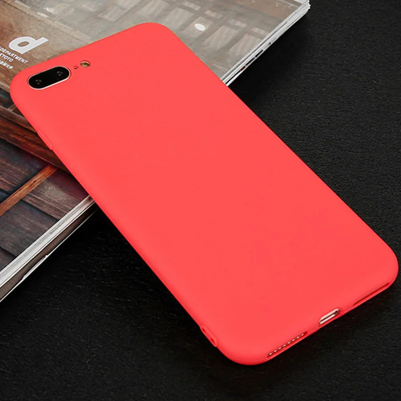 Wellzly Candy Color Luxury Back Matte Soft tpu For iphone 6 S 7 7Plus 6S 6Plus 8 8Plus Full Cover case for iPhone X B143 |