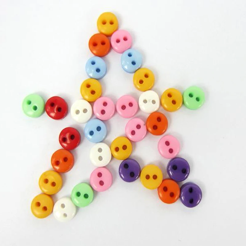 Бесплатная доставка 800 шт. смешанные полимерные пуговицы 6 0 мм + прозрачная