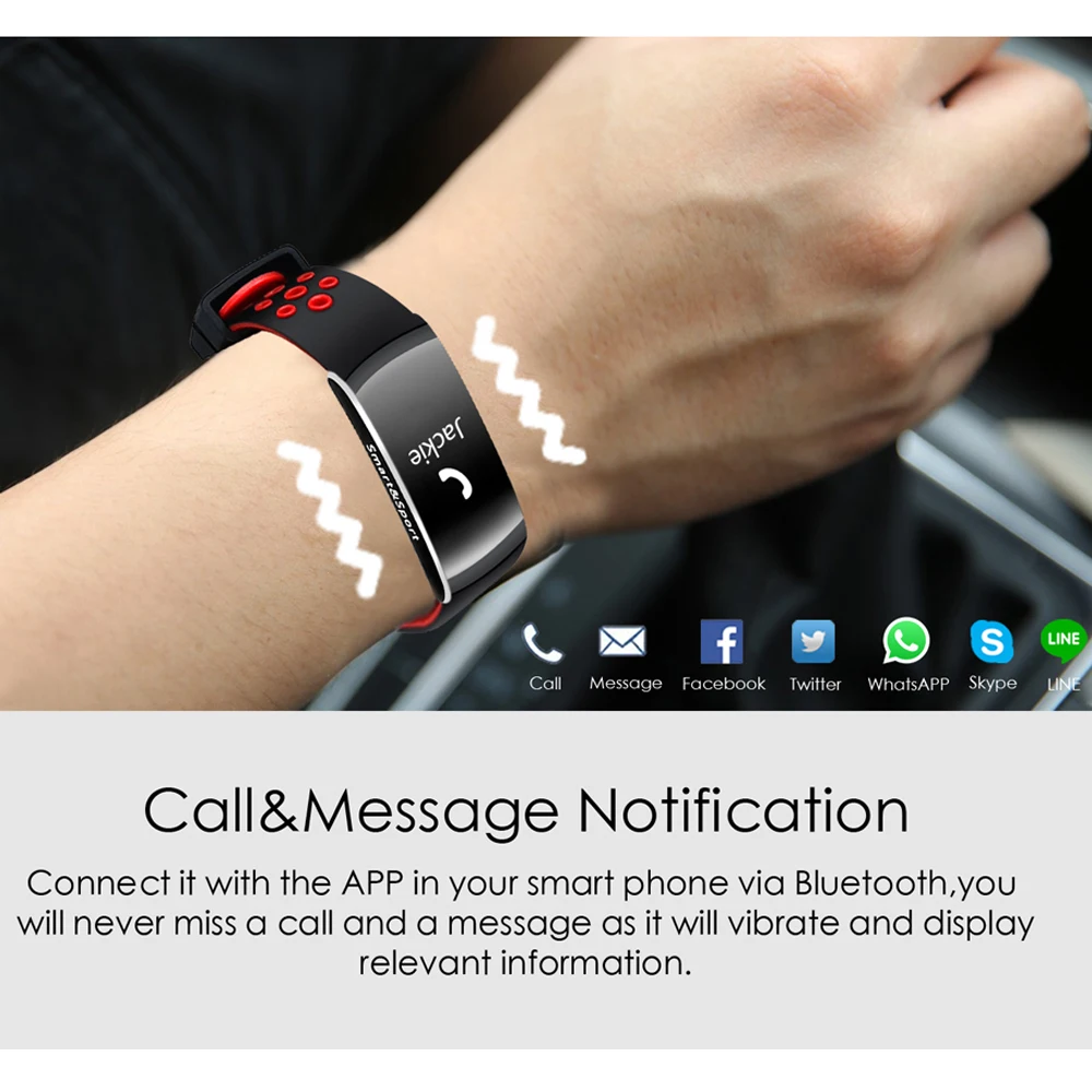 JingTider Q8 Смарт IP68 водонепроницаемый смарт браслет Heart Rate Monitor SmartBands Фитнес трекер