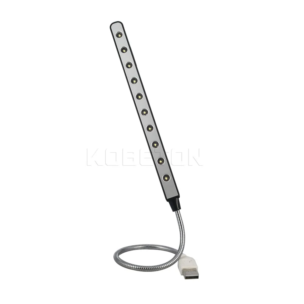 Kebidumei 2017 мини 10 светодиодный USB алюминиевый корпус лампы Яркий мягкий свет гибкий