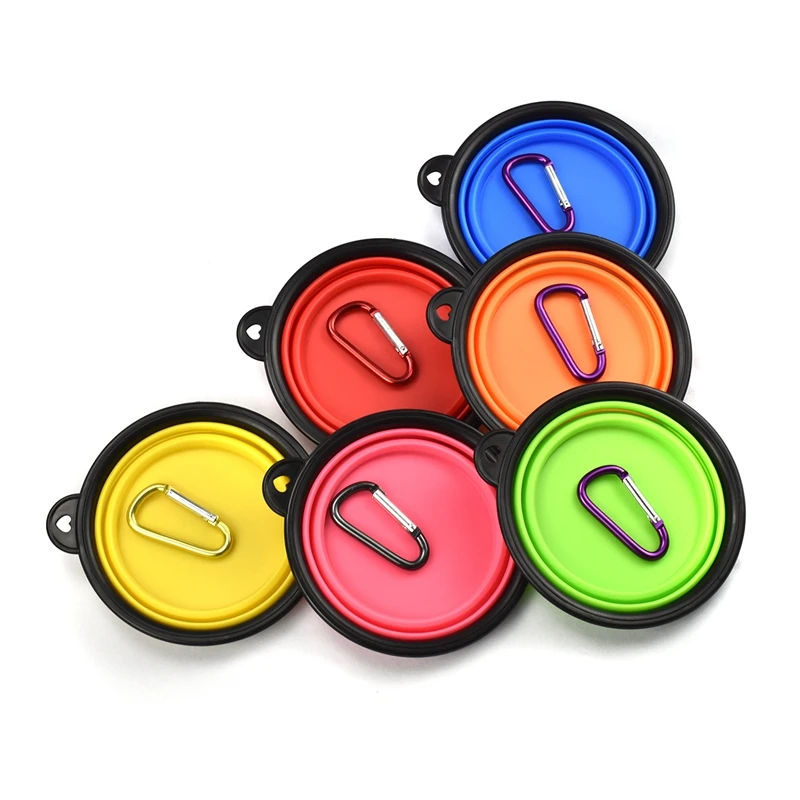 Портативная Складная миска для собак силиконовые миски животных складная чаша