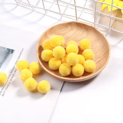 05 yellow Помпоны смешанных цветов, кашемировый помпон, плюшевый шар, пушистые плюшевые изделия, домашний декор, 15 мм помпон, товары для рукоделия - Цвет: 05 yellow