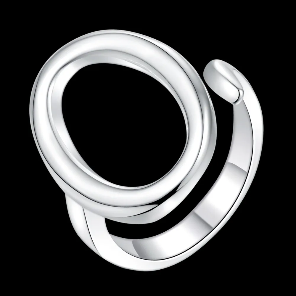 Круглая Регулируемая оптовая продажа 925 ювелирные изделия посеребренное кольцо