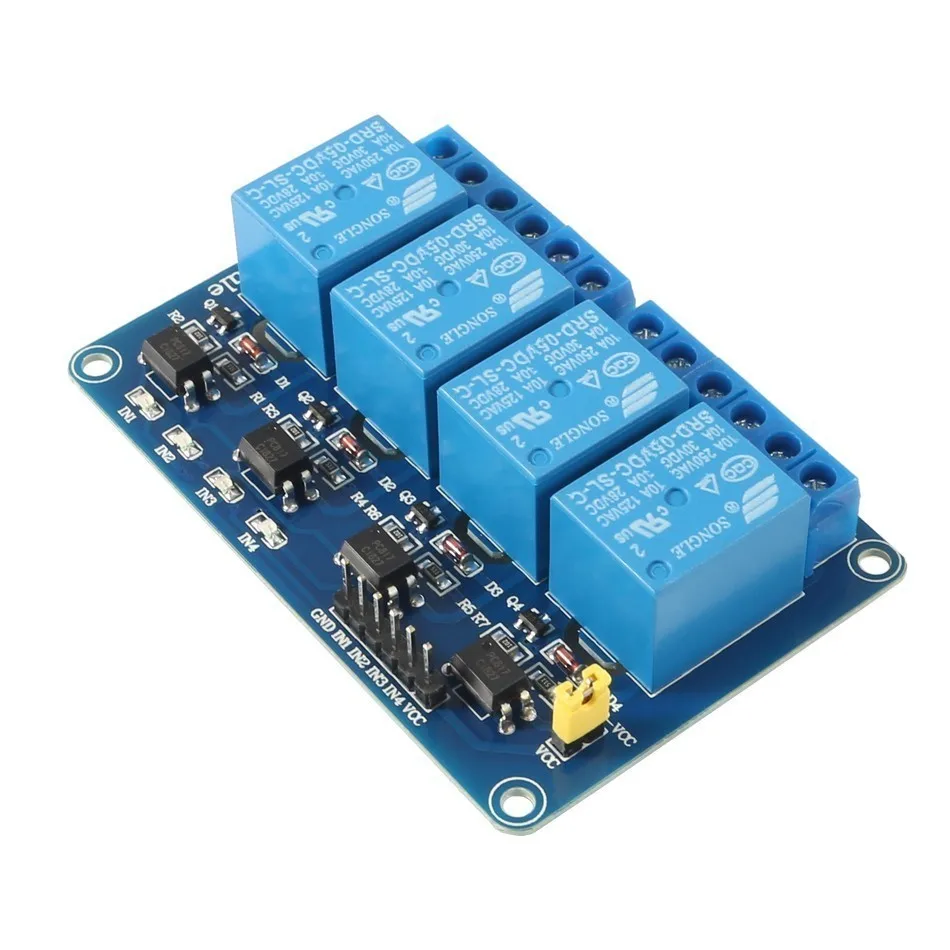 4-Канальный Релейный модуль постоянного тока 5 В для Arduino Raspberry Pi Dsp Avr Pic Arm |