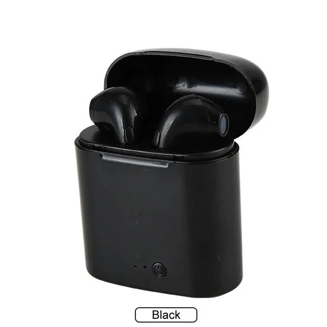 Черный TWS, Bluetooth наушники, гарнитура Handfree, беспроводные наушники, двойные, настоящие, беспроводные наушники, стерео, ушной бутон с зарядной коробкой - Цвет: Черный