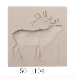 50-1104 CHUANGGE Серия животных жидкие свечи силиконовые DIY помадка для торта рождественские формы для выпечки силиконовая форма Рождество - Цвет: 50-1104