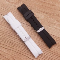 watch accessories elbow silicone strap 22mm pin buckle mens womens breathable waterproof watch strap suitable for all brands