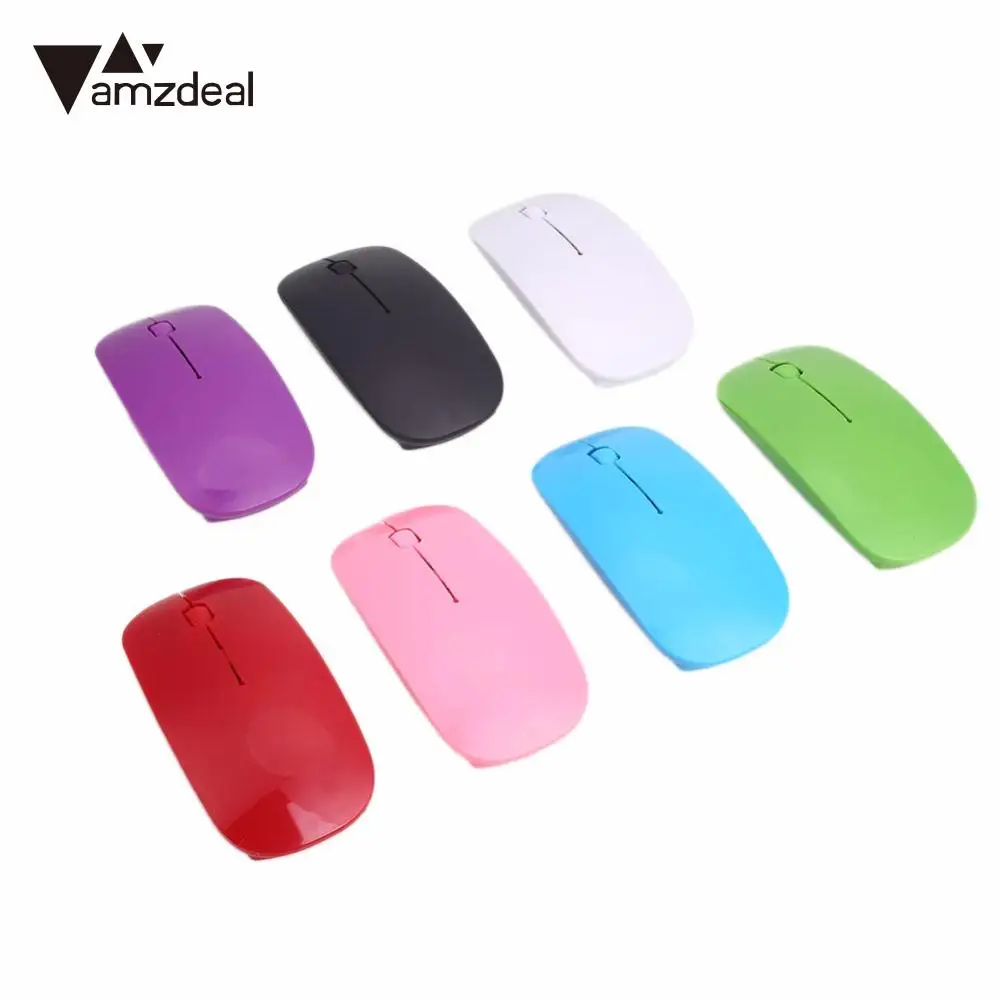 Amzdeal беспроводная мышь 2,4 ГГц 10 м 1200 dpi оптическая игровая мышь портативная ультра тонкая компьютерная планшет Mac