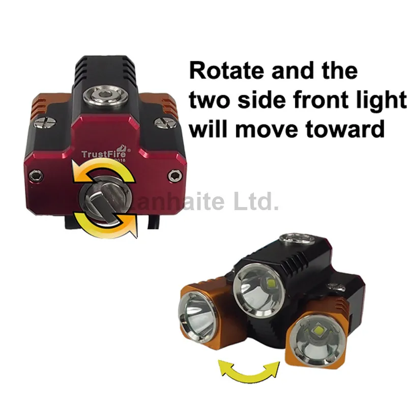 TrustFire TR D018 3 x Cree XM L2 U3 светодиодный 2300 Lumens 4 Mode Bike светильник с набором батарей|light