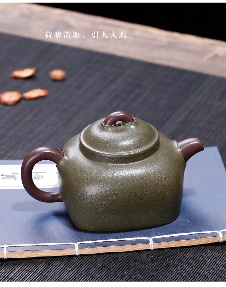 Yixing фиолетовый песок Teaware руды черный зеленый грязи гекси гуогонг Ван Zhenxue мастер ручной работы чайник одна