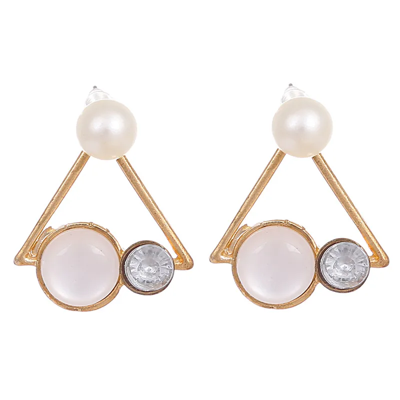 2016 новые модные геометрические треугольные круглые Кристальные серьги-капли с