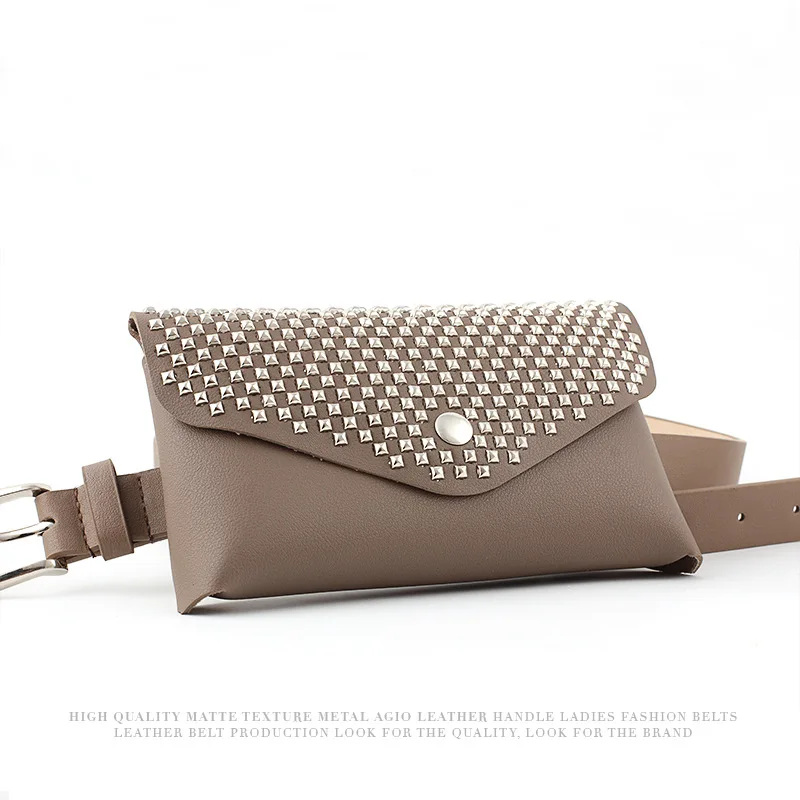 Модная забавная поясная сумка для женщин дизайнерская на талию с заклепками CJH003