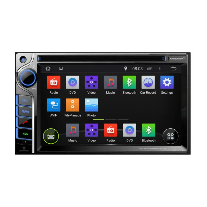 6.2'' 2 Din Android 5.1 DVD GPS Universal Navigation System with HD Capacitive Screen BT Phonebook | Автомобили и