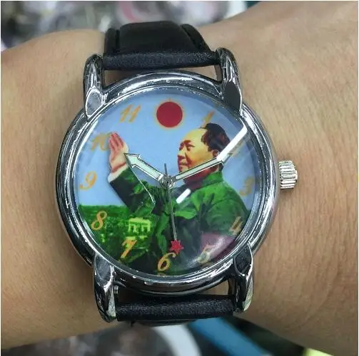 Самые продаваемые продукты часы Мао Цзэдун красные/синие бесплатная доставка |