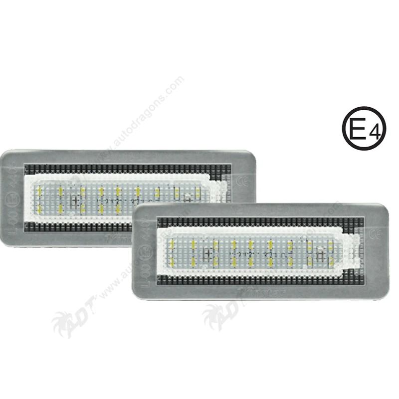 2 пары высококачественных пластиковых светодиодных ламп для номерного знака