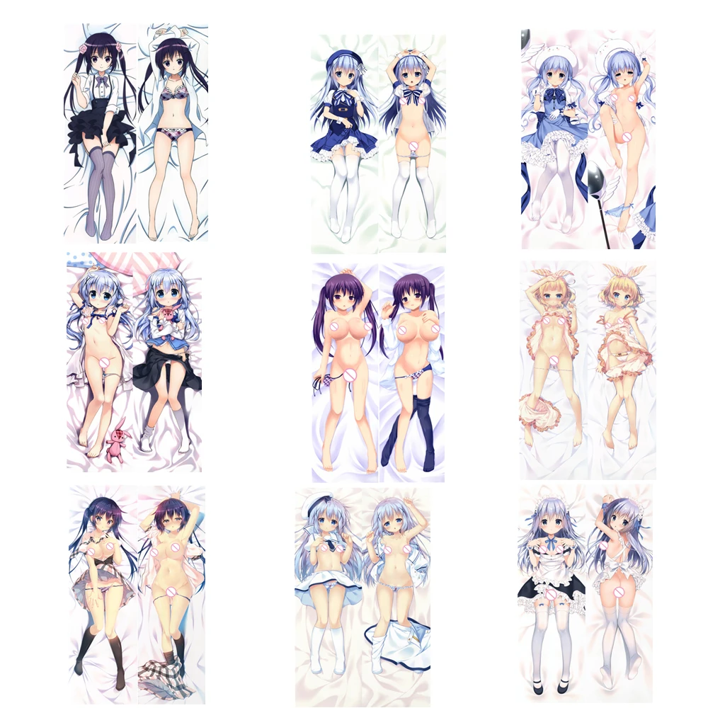 

Аниме-это заказ кролика Гочумон ва Усаги Десу ка Hoto Kokoa Kafuu Chino Dakimakura обнимающая наволочка для подушки