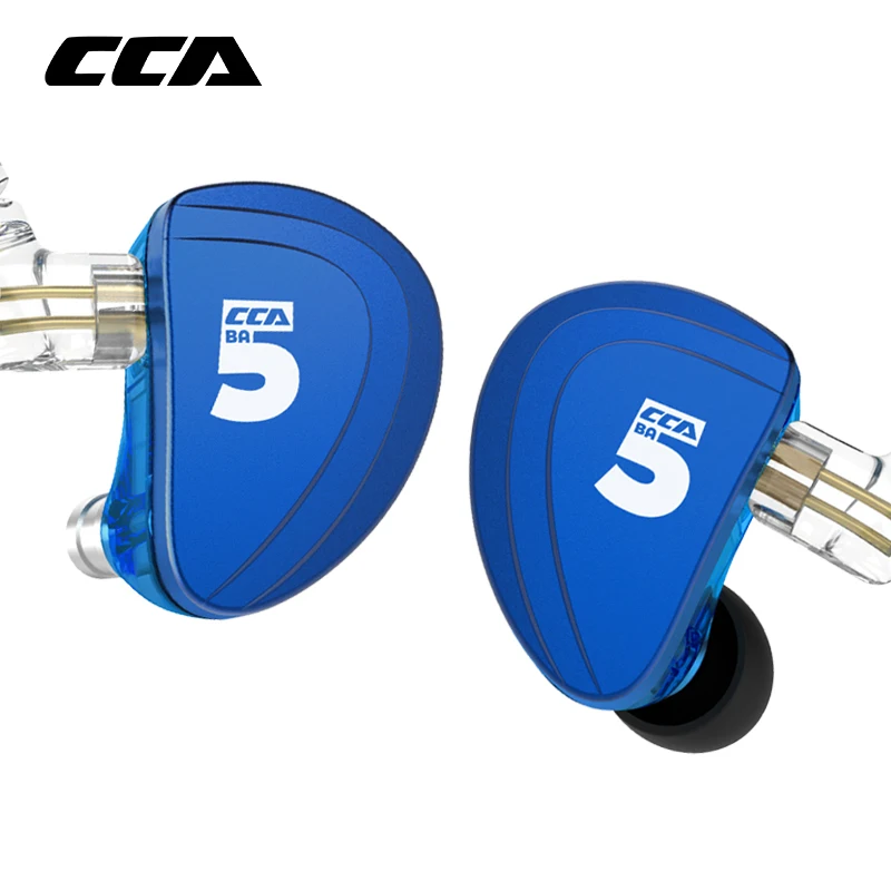 Внутриканальные наушники CCA A10 5BA Hi Fi гарнитура со съемным 2 контактным кабелем 5
