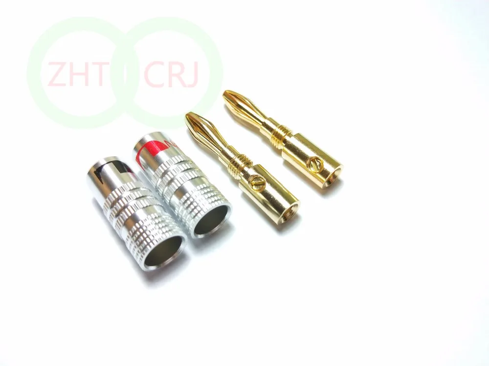 2 шт. аудиоразъем Nakamichi 24K Gold динамик 4 мм|Соединители| |