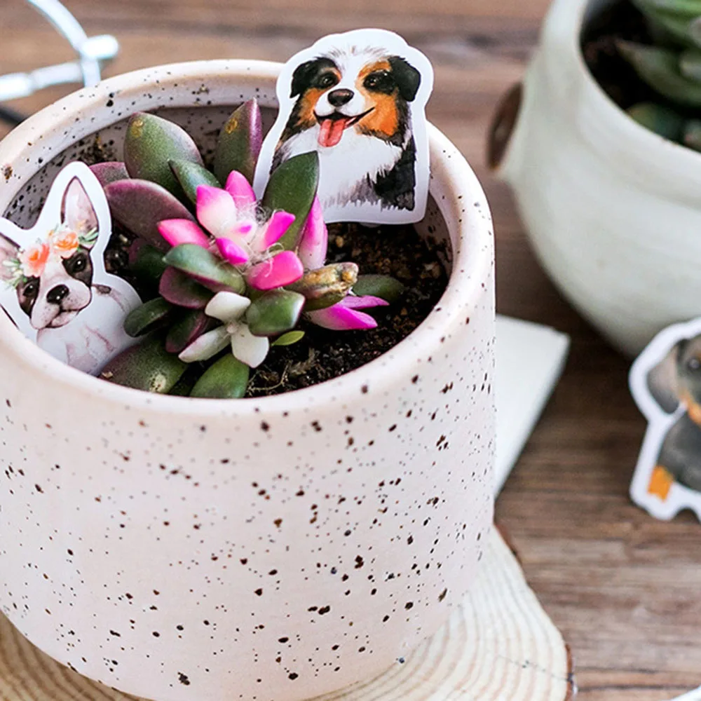 45 шт./кор. милые канцелярские наклейки DIY Собака Животное липкая бумага Kawaii для