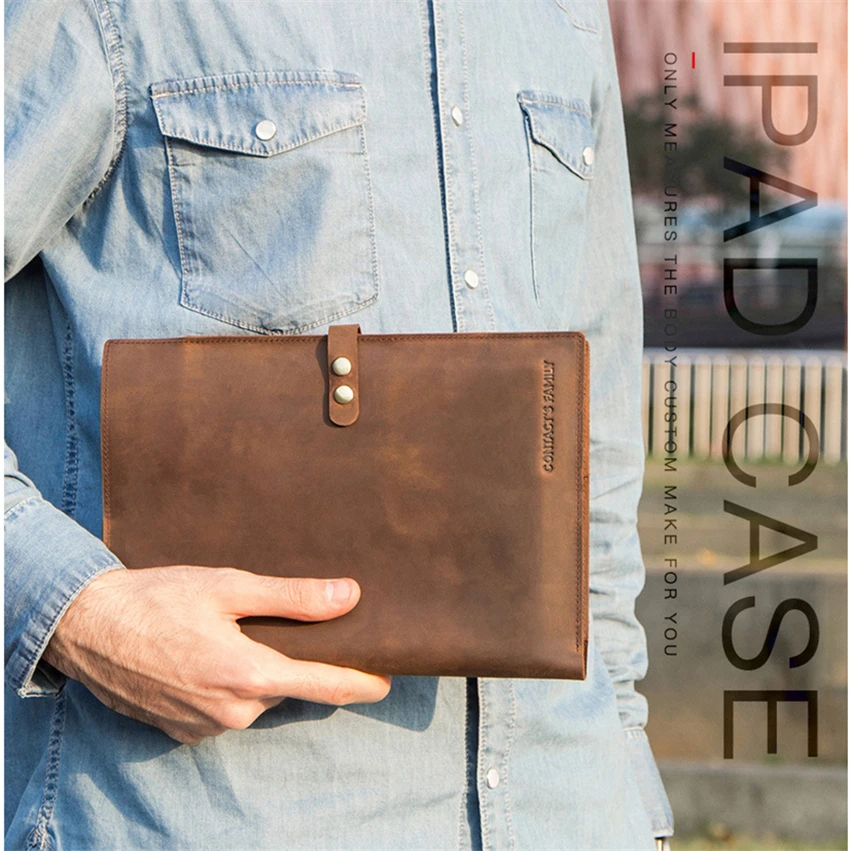 Ретро чехол Crazy Horse Koe Lederen Voor для iPad Pro 9 7 10 5 11 Air1 2 6Mini MacBook 12 дюймов планшет сумка