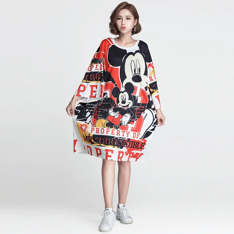 2017 Европа и Америка бренд печати Микки Модные женские жир MM100 ~ 260 jin показать