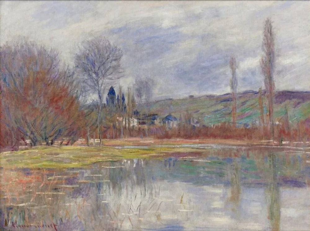 

High quality Oil painting Canvas Reproductions The Spring at Vetheuil (1881) By Claude Monet hand painted