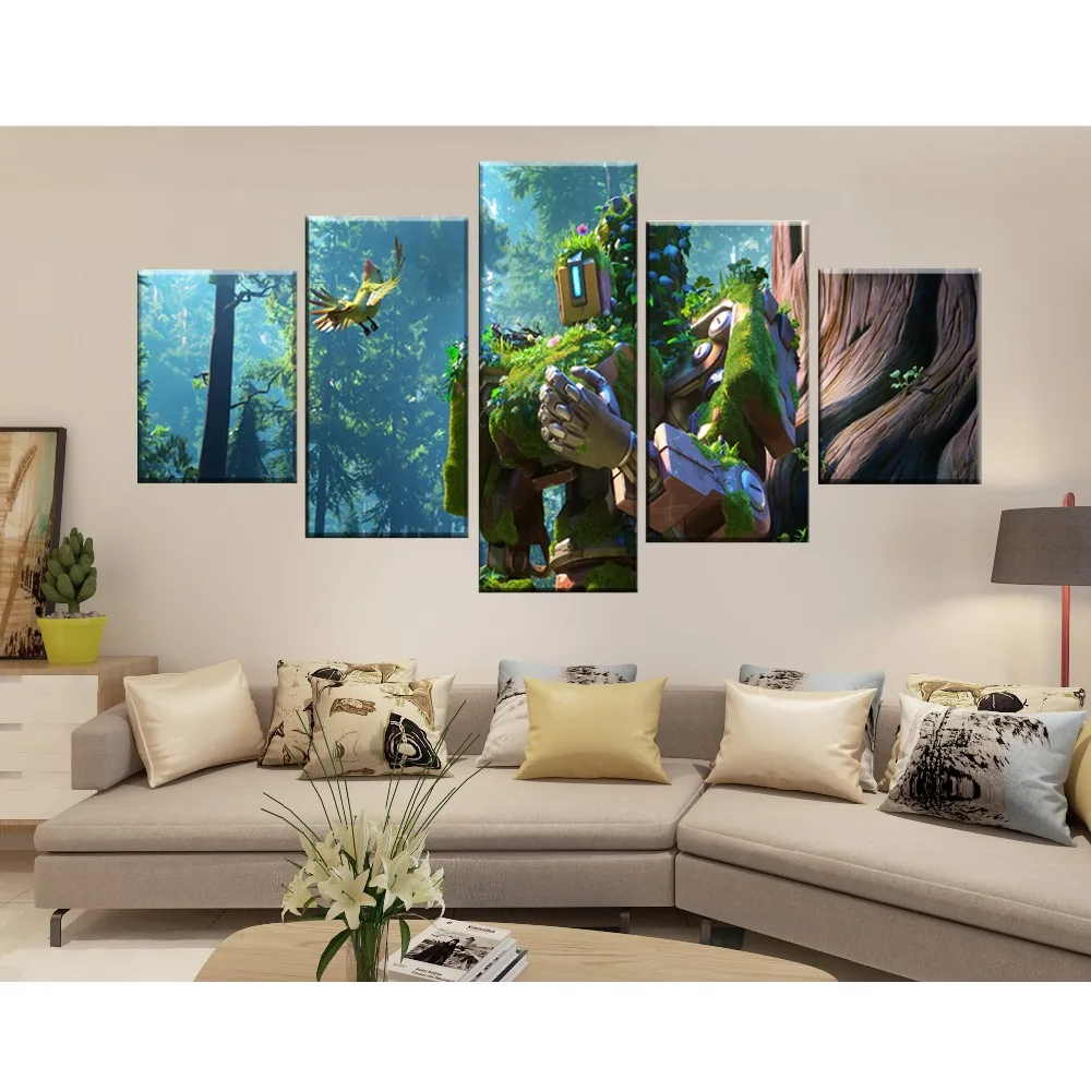 

Game Canvas Painting Poster 5 Panel Bastion Wall Art Modern Home Decor Painting On Canvas Printed Pictures Artwork