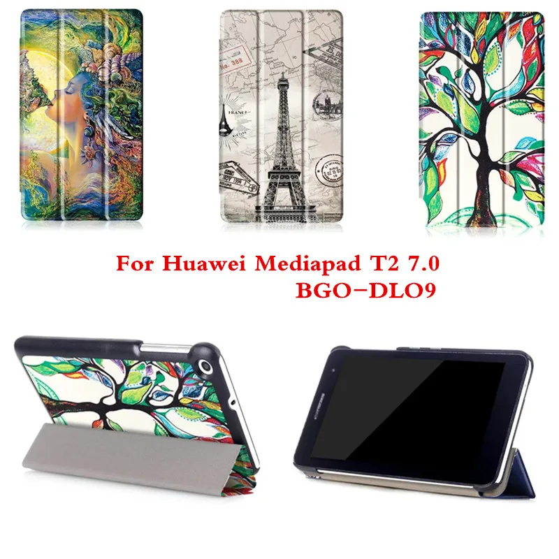 Окрашенные из искусственной кожи чехол-подставка чехол для huawei Mediapad T1 7,0 T1-701 T1-701U/701 W T2 7,0 BGO-DL09 BGO-L03 планшетный чехол s