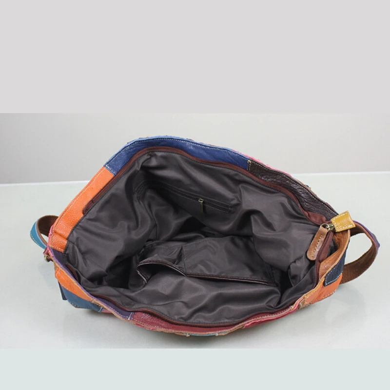 Новинка сумка CHSANATO из воловьей кожи женская наплечная разноцветная