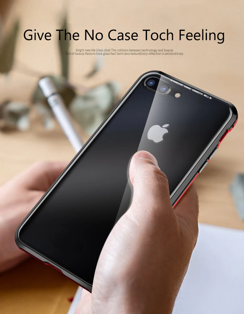 Чехол из прозрачного стекла с магнитной адсорбцией для iPhone XS Max XR XS X 7 8 6 6S Plus, с полным покрытием, сенсорный экран