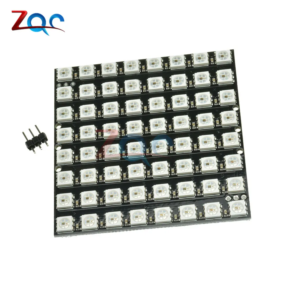 WS2812 LED 5050 RGB 8x8 светодиодная матрица для Arduino WS2812B 8*8 64-разрядная полноцветная