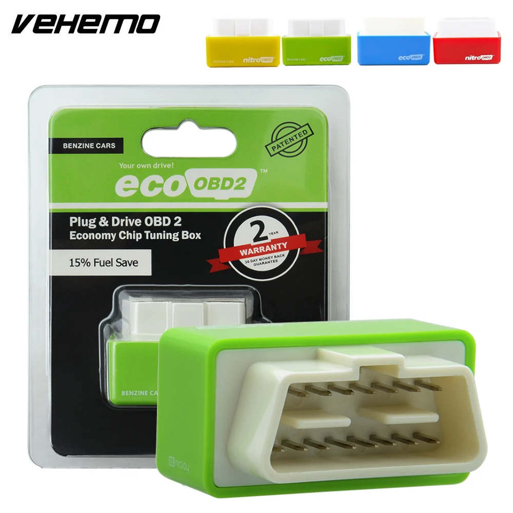 EcoOBD2 чип Тюнинг Box ECO OBD2 бензиновая вилка для автомобилей и приводное устройство