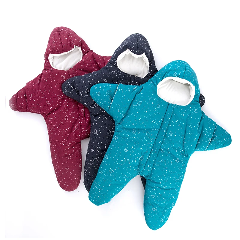 Baby Stroller Sleeping Bag Winter Warm Sleepsacks Robe For Infant Starfish Wheelchair Envelopes For Newborns Footmuff Baby Sleep