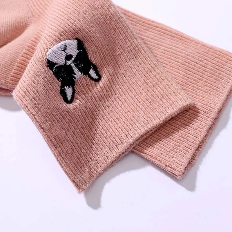 [Cospacool] вышивка мопса узор конфеты забавные Женские носочки креативные Япония