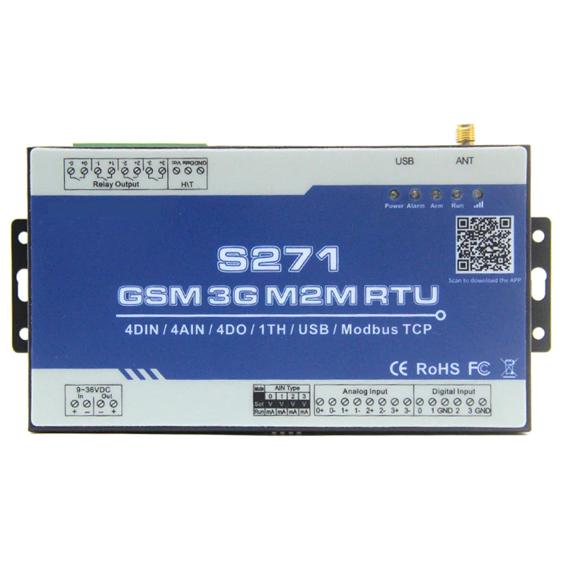 4G M2M RTU iot устройства SMS контроллер беспроводной пульт дистанционного управления IO