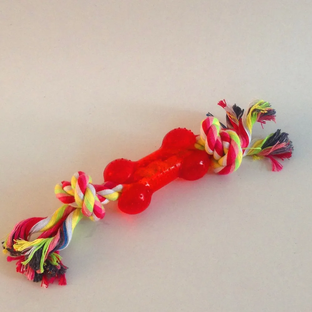 Cotton rope pet toy dog grinding supplies wholesale cotton double knot bone | Дом и сад