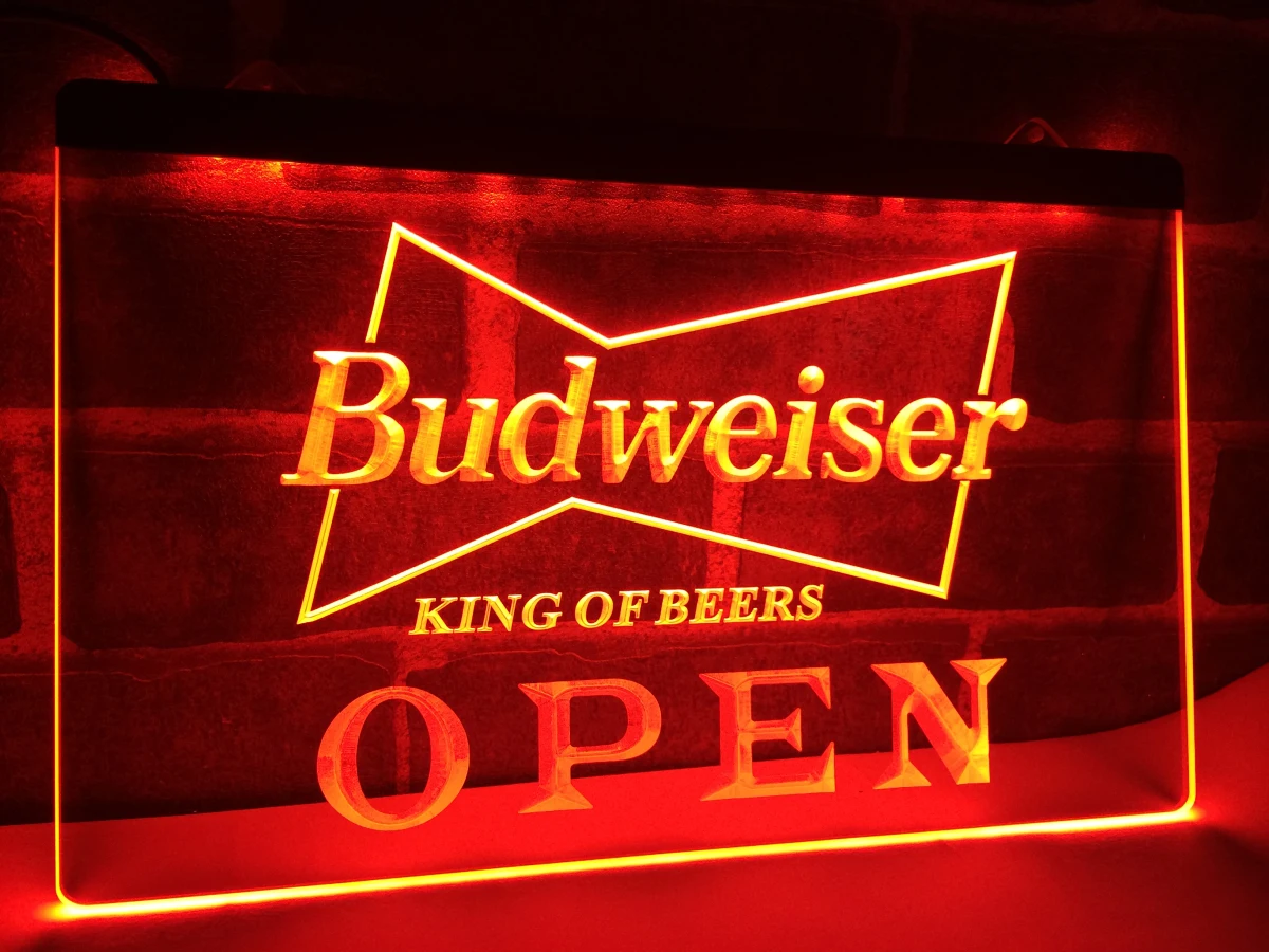 LE113 открытый Budweiser пиво NR Паб Бар светодиодный неоновый светильник вывеска для