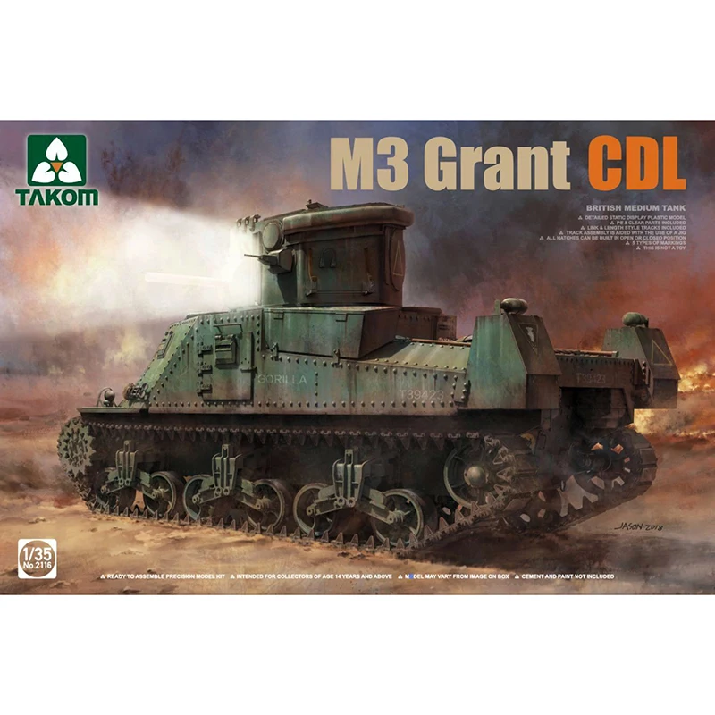 1/35 TAKOM 2116 Британский средний танк M3 Грант CDL модель хобби