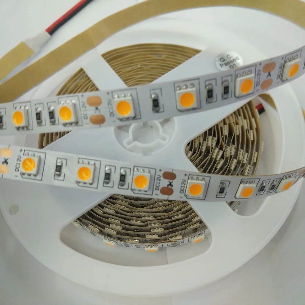 Светодиодная лента IP20 5050SMD DC 12 В 500 м/лот золотисто-желтая 5 м | Освещение