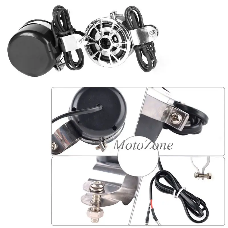 

Universal Waterproof Motorcycle Sound Audio Radio Handlebar FM Radio MP3 Stereo 2 Speakers Motorcycle Handlebar MP3 Audio