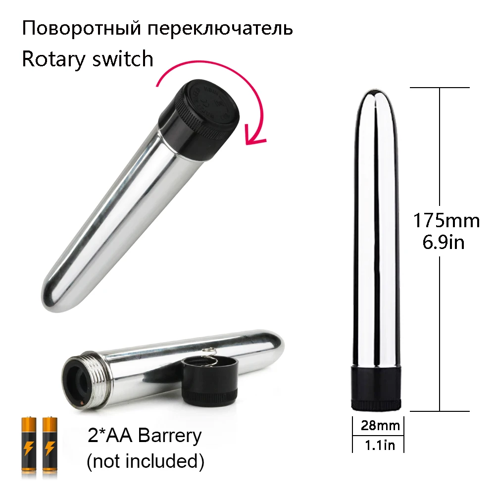 7 inch electroplating bullets women's vibrator rabbit tail silicone anal plug stainless steel matte adult sex products | Красота и