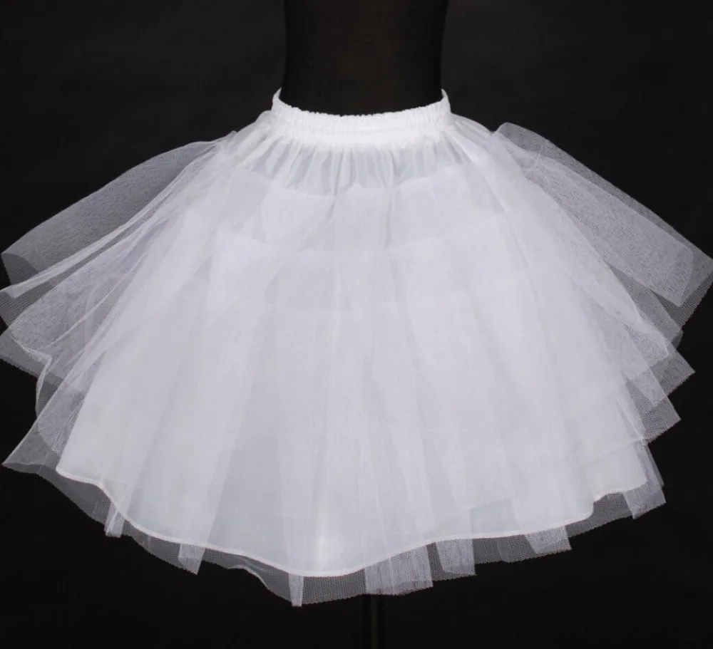 

New Arrival Girl Petticoat Wedding Ball Gown White Tulle A-Line Under Skirt Crinoline Short petticoats Skirt Kids Accessories