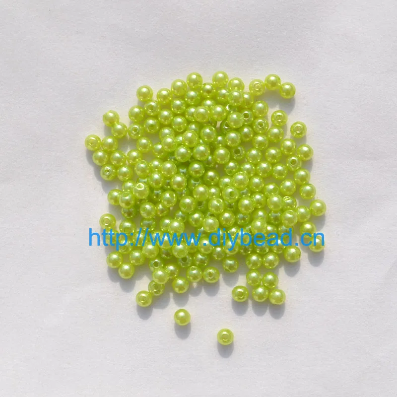 light green 500 шт DIY модные ювелирные аксессуары 5 мм акриловые бусины искусственный жемчуг из пластика круглой формы 18 цветов браслет отдел - Цвет: light green