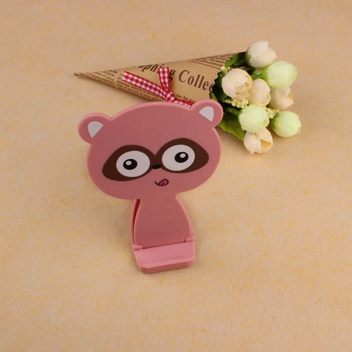 Cartoon Small Raccoon Cellphone Holder Tablet Support Bracket With Mirror | Мобильные телефоны и аксессуары