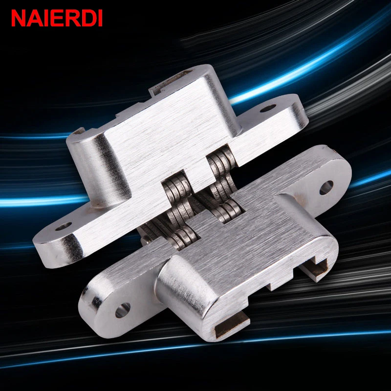 NAIERDI 4008 304 нержавеющая сталь скрытые петли 34x140 мм невидимый скрытый складной