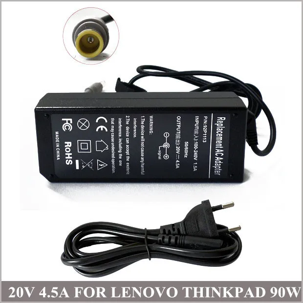 

Carregador Universal Notebook 20V 4.5A AC Adapter Charger Power Cord For IBM Lenovo ThinkPad Mini Dock Series 3 433710U
