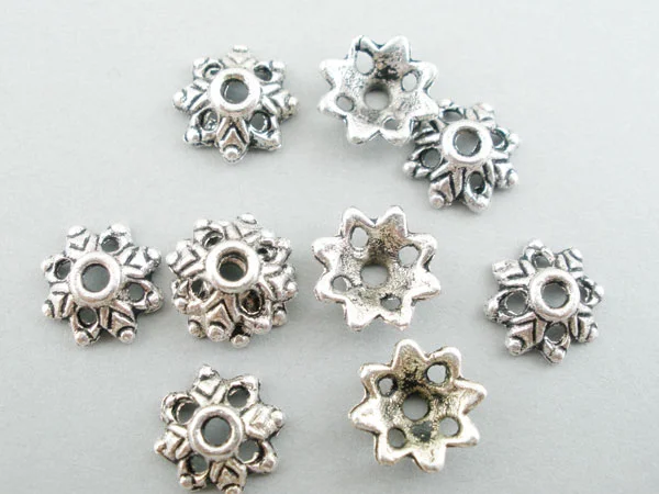 Doreen Box Lovely 150 шт. Серебристые колпачки для бисера 8х3 мм (B01791)|bead caps|end bead capend beads |